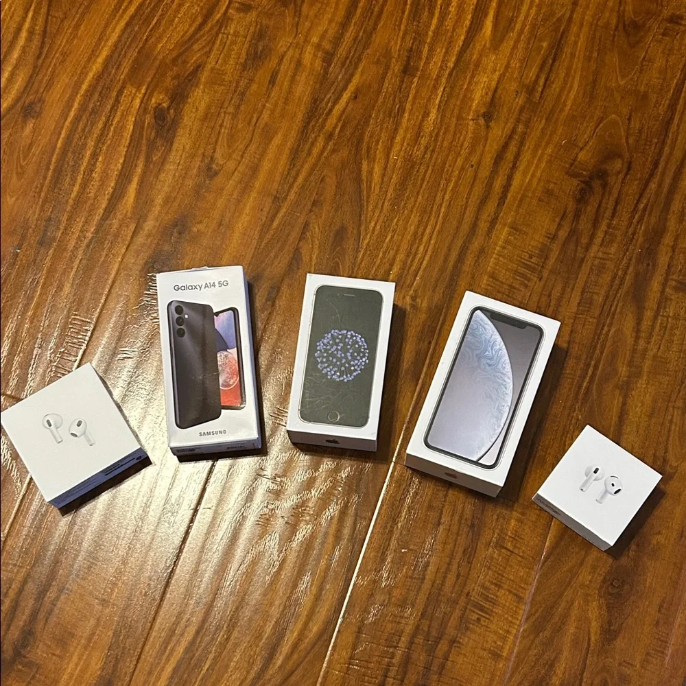 EMPTY PHONE BOXES iPhone XR Samsung Galaxy A14 iPhone 6 AirPods 3rd gen 4th gen
